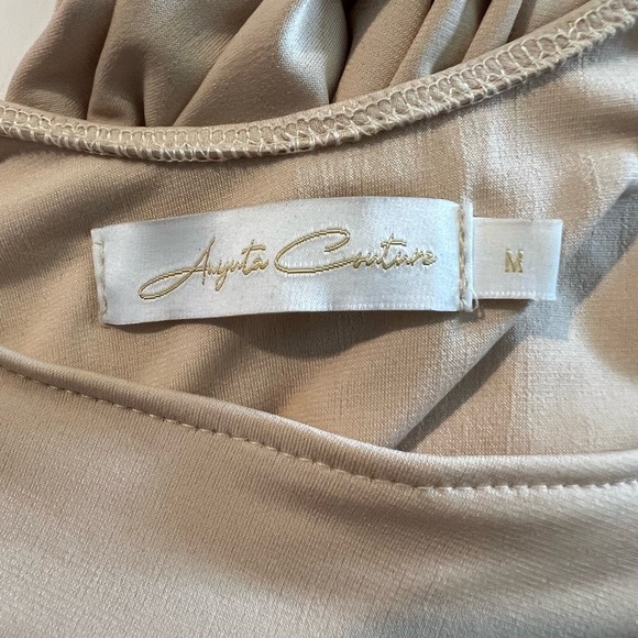 Anyutas Couture Custom Maternity Photoshoot Dress with Train Med/Lrg Champagne - Picture 8 of 11